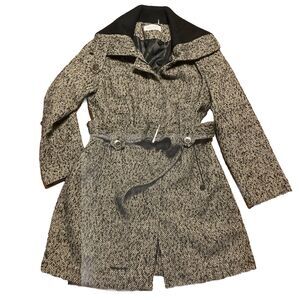 Calvin Klein Black and Gray Trench Coat